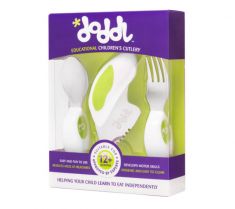 Doddl Knife, Fork and Spoon Set: Lime Green