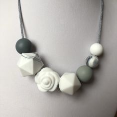 Grace Teething Necklace - White